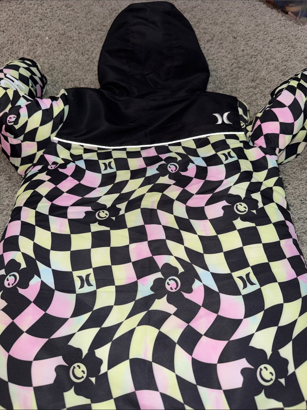 Hurley Kids Checkerboard Hooded Puffer Jacket (M 7/8) - Picture 10 of 10